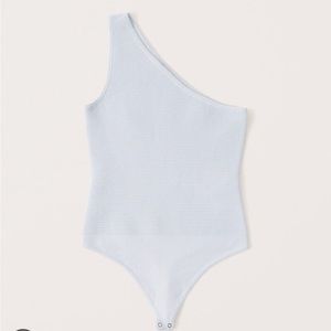 Abercrombie & Fitch Light Blue One Shoulder Bodysuit